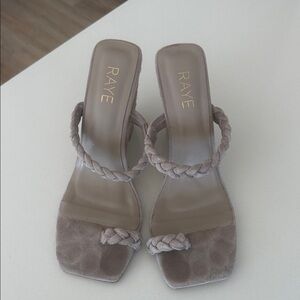 RAYE Women's Braided Strap Heels - Brown